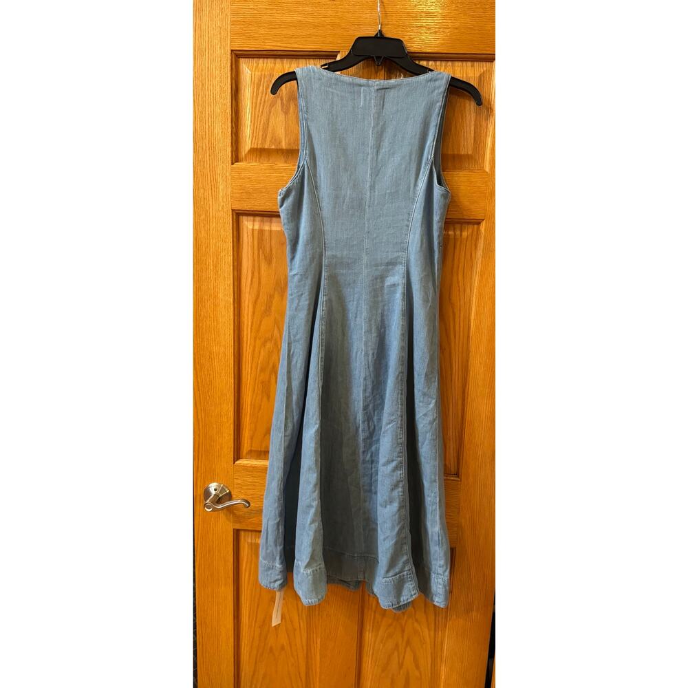 Reformation Anthropologie Sebastien Denim Midi Dress - Size 6 - Picture 11 of 11